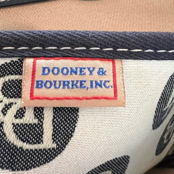 Dooney & Bourke Blue and White Logo Shoulder Bag - Picture 14 of 16